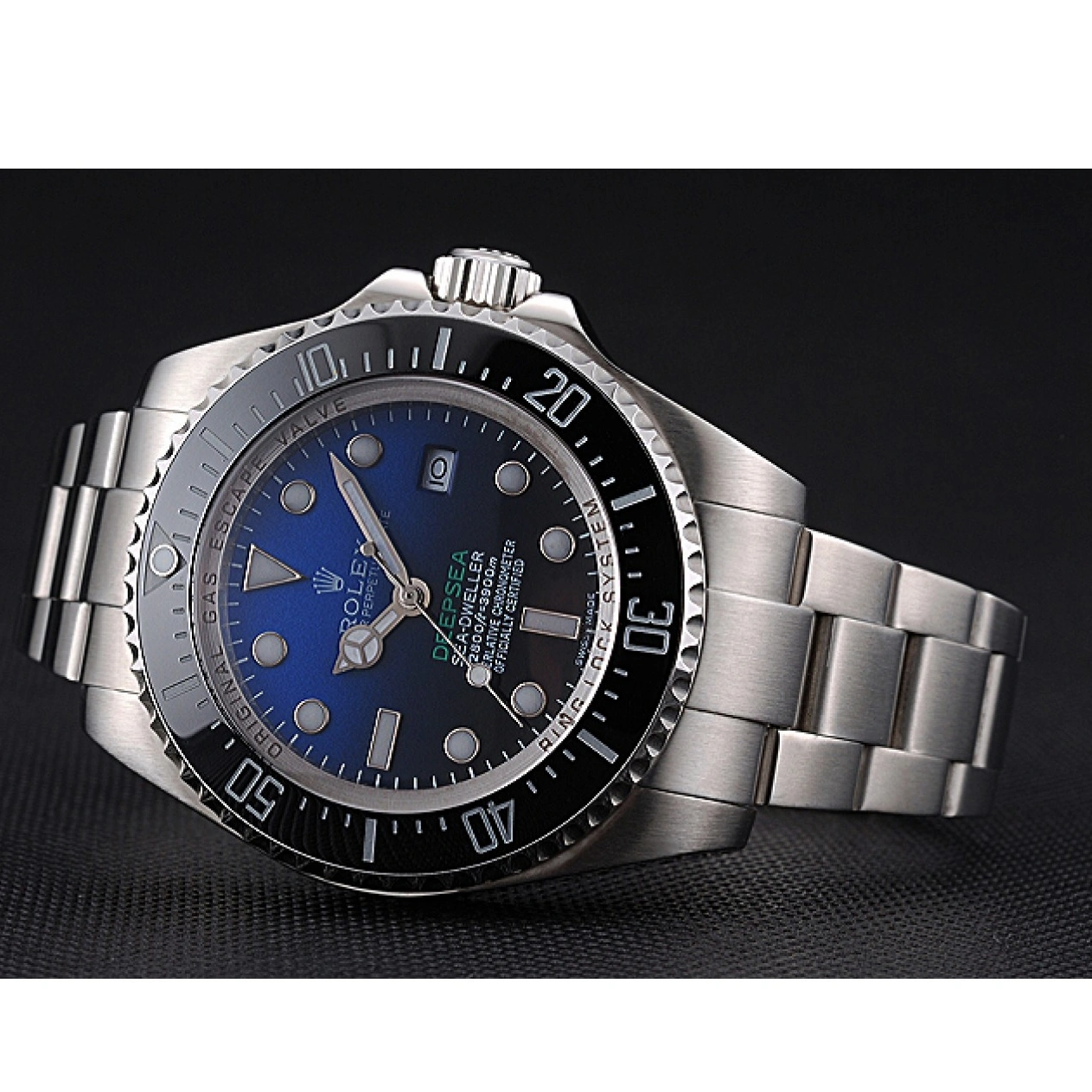 Rolex aaa copy Dweller Black Case Swiss 622847 Cameron Steel Bracelet Dial And James Deepsea Stainless 1029